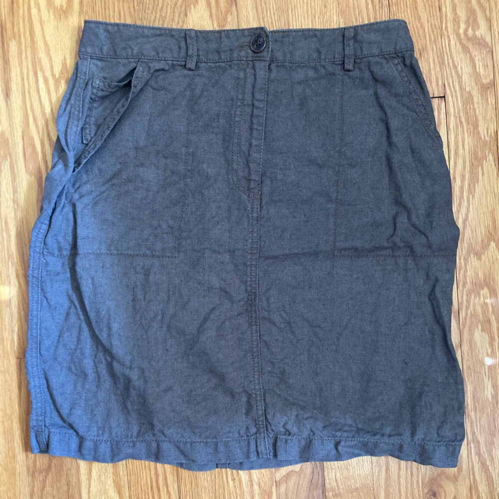 Brown L.L. Bean Linen Skirt ✨🌼✨🌼✨ - Picture 8 of 8